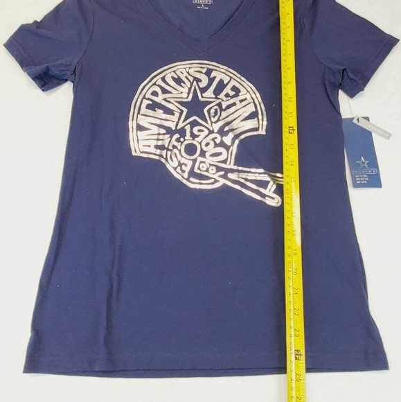 Women's Deep V-neck Dallas Cowboys NFL T-Shirt - Picture 7 of 7